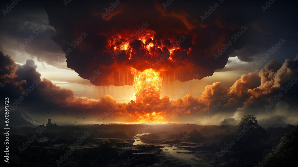 an atomic bomb exploding an atomic bomb exploding