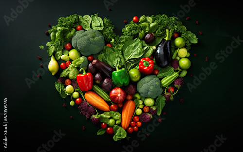 Heart shaped fresh veggies Stylish Foodblogger Food Photographs,World Vegan Day.