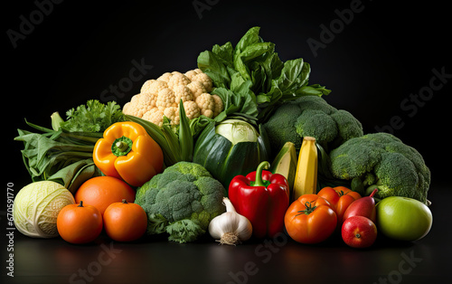 Different fresh vegetables background.