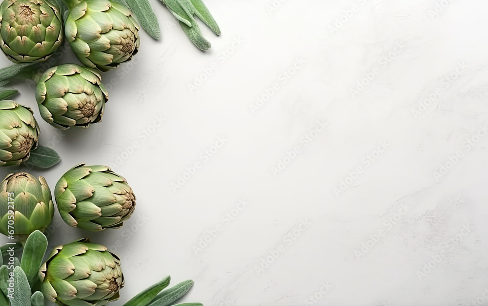 Obraz premium Artichokes Stylish Foodblogger Food Photographs,World Vegan Day.