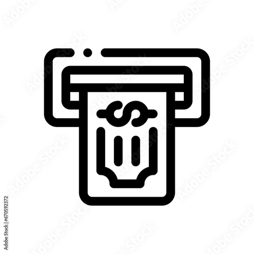 money withdrawal line icon