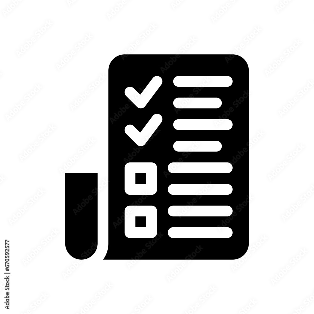 checklist glyph icon checklist glyph icon