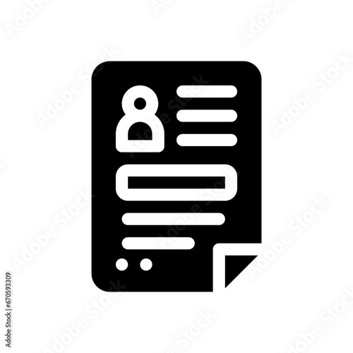 personal info glyph icon