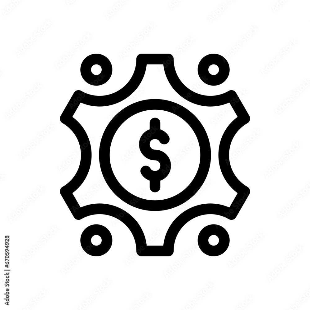 money management line icon