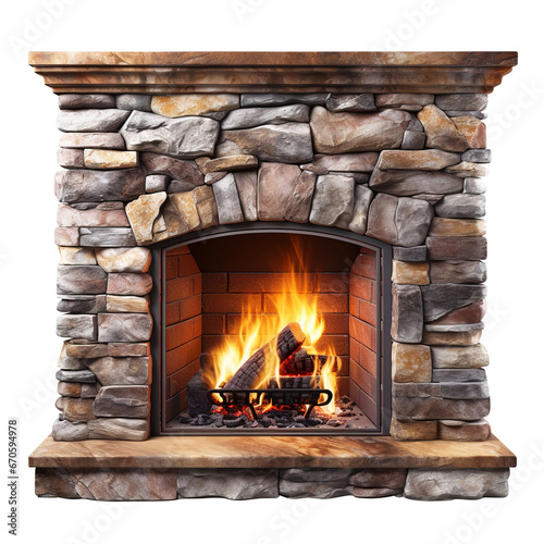 fireplace isolated on transparent background Remove png, Clipping Path