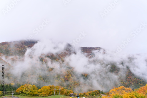 湯沢高原から見える景色、曇り View from Yuzawa Plateau