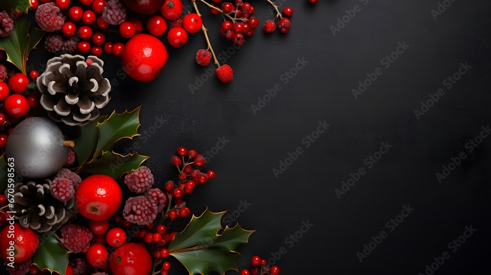 tour de page décoration de noël, généré par IA