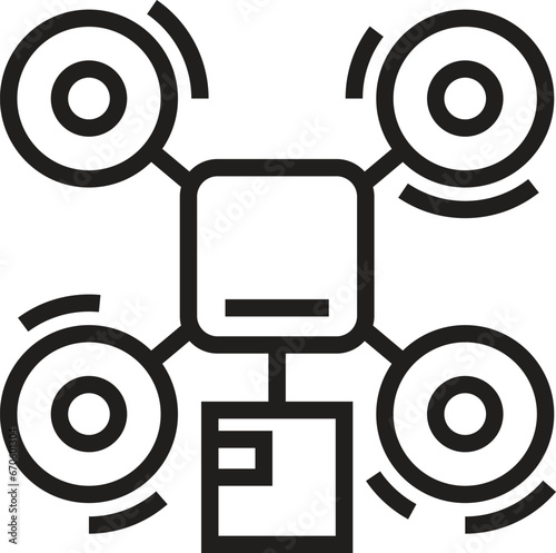 Drone Delivery Icon.  Drone Logistics icon
