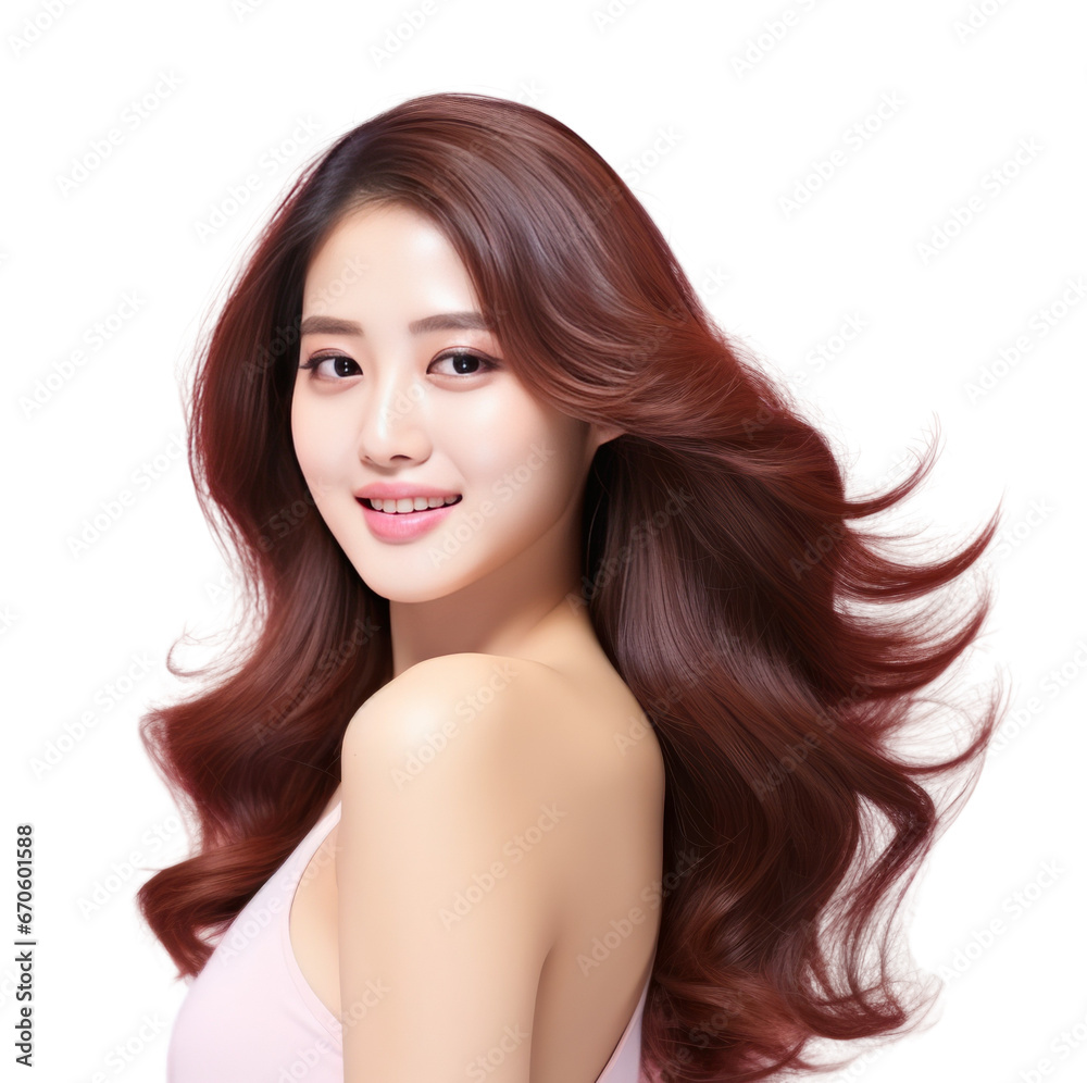 Portrait of a beautiful young Asian woman smiling. Pretty model girl isolated background Portrait of a beautiful young Asian woman smiling. Pretty model girl isolated background