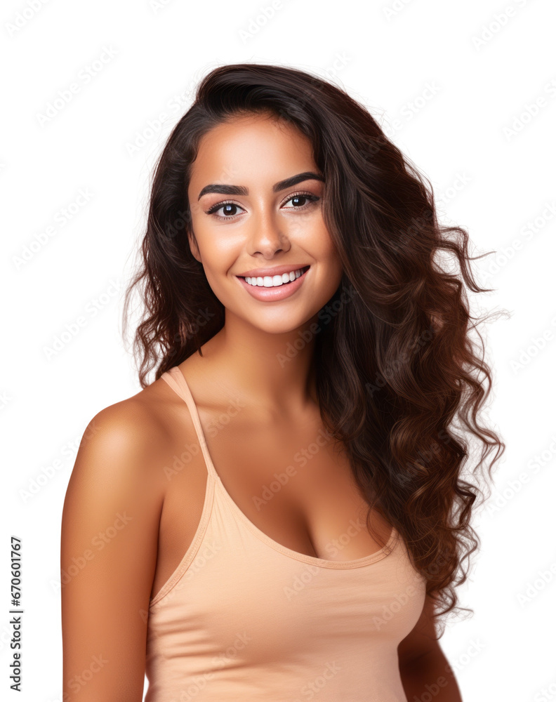 Portrait of a beautiful young latin woman smiling. Pretty model girl isolated background Portrait of a beautiful young latin woman smiling. Pretty model girl isolated background