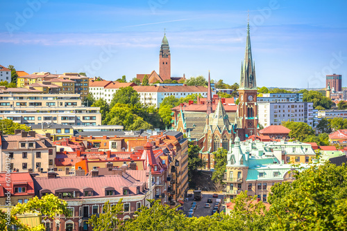 Fototapeta Naklejka Na Ścianę i Meble -  City of Gothenburg rooftops panoramic view