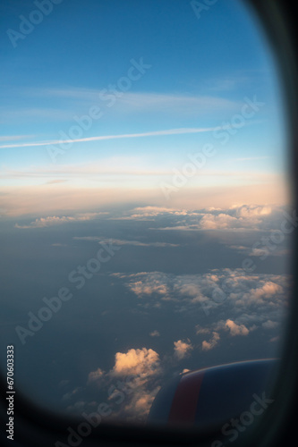 Clouds and sky from airplan...