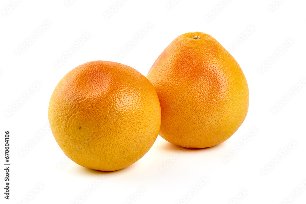 Red grapefruits, isolated on white background. Red grapefruits, isolated on white background.