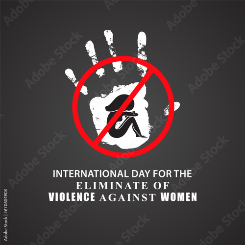 Vector illustration for International Day for the Elimination of Violence Against Women
