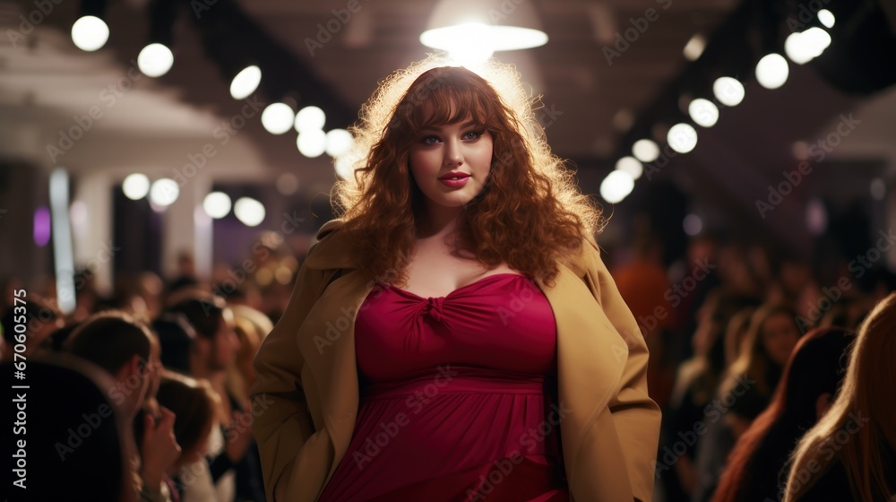 Fat girl fashion show model