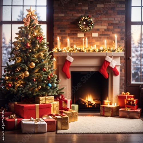 christmas tree with gifts © Nature creative
