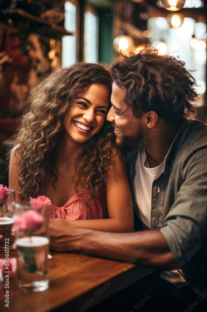 a couple in love celebrating valentine's day. AI generativ. a couple in love celebrating valentine's day. AI generativ.