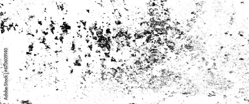 Vector distressed texture transparent background with black and white colors.