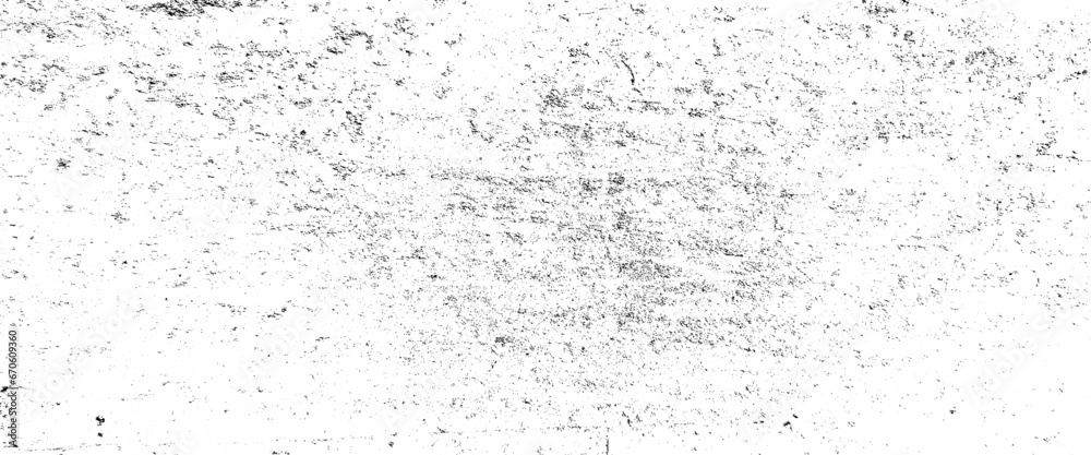  Vector distressed overlay for creating openwork transparent background, grunge old texture in black and white surface with scratches. - obrazy, fototapety, plakaty 