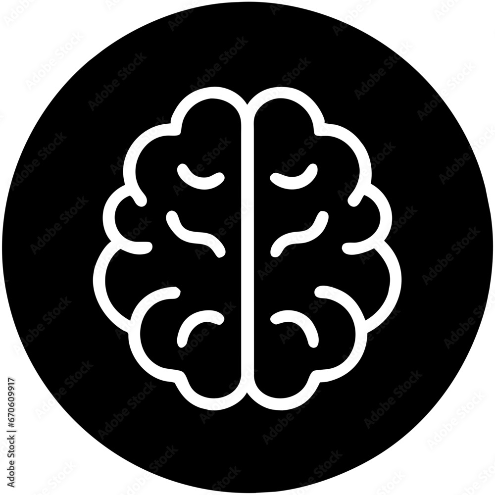 Human brain medical vector icon illustration isolated on white background Human brain medical vector icon illustration isolated on white background