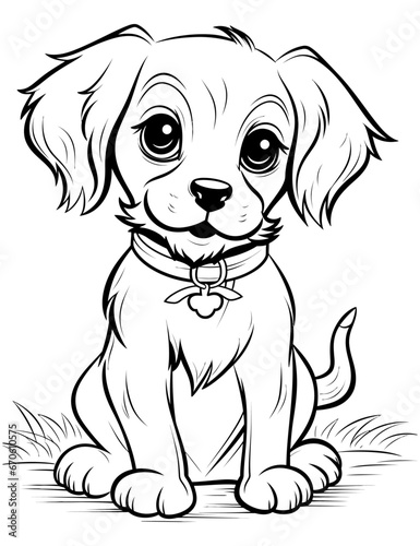 Animal Coloring Page for Kids Children vector illustration