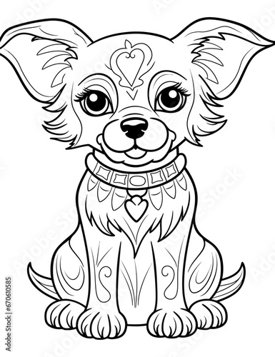 Adorable dog drawing by a child 