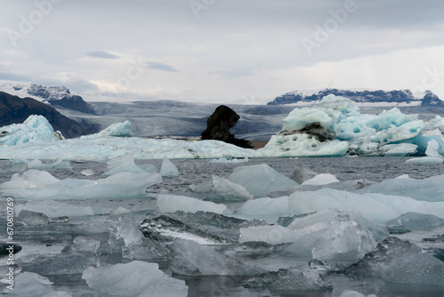 Jökulsárlón glacier lake in Iceland photo