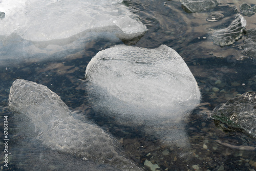 Close up of the ice in the Jökulsárlón glacier lake in Iceland photo