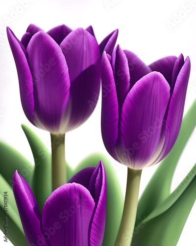 Purple tulips watercolour
