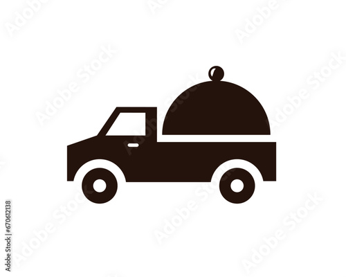 Food truck icon. Food truck vector icon. Fast food delivery.