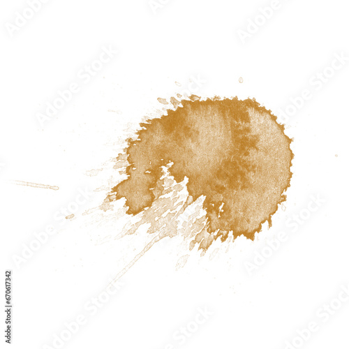 Coffee, chocolate, liquid stains isolated on a white background. Royalty high-quality free stock photo image of Coffee, Tea Stains  spill. Round coffee stain isolated, cafe splash fleck drink photo