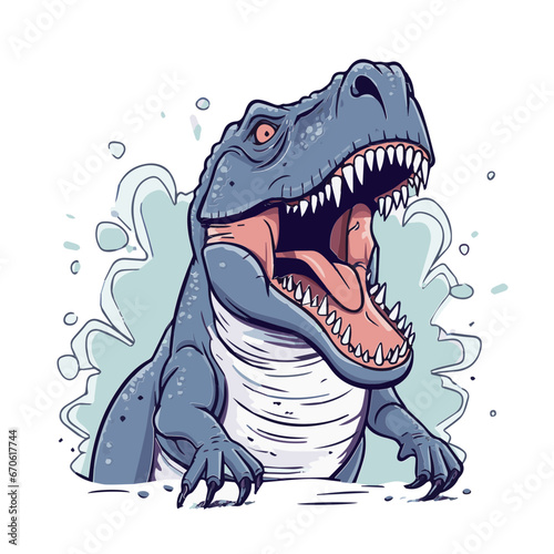 Dinosaur Tyrannosaurus Rex SVG Files Cute Cat Illustrations Vector Art © Art Prints AI