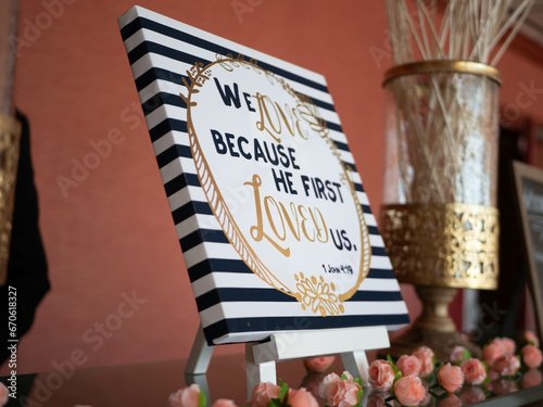 Scripture on canvas