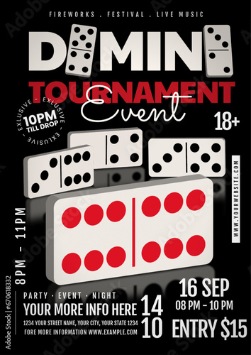 Domino Tournament Poster Template