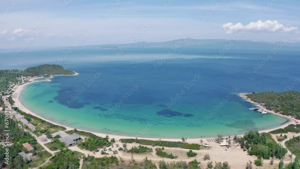 Aerial drone view of Paliouri Beach in Kassandra Sithonia penisula Chalkidiki Greece Aerial drone view of Paliouri Beach Chrousso Village in Kassandra Sithonia penisula Chalkidiki Greece Aerial drone view of Paliouri Beach in Kassandra Sithonia penisula Chalkidiki Greece Aerial drone view of Paliouri Beach Chrousso Village in Kassandra Sithonia penisula Chalkidiki Greece