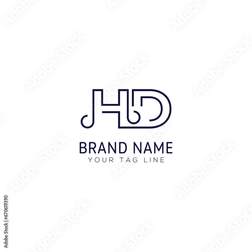 Letter HD logo design template vector illustration.
