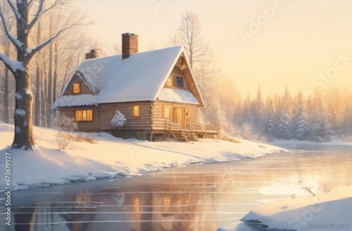 House in the snow