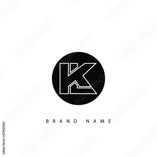 Modern abstract letter LK KL logo initial based Monogram icon vector.