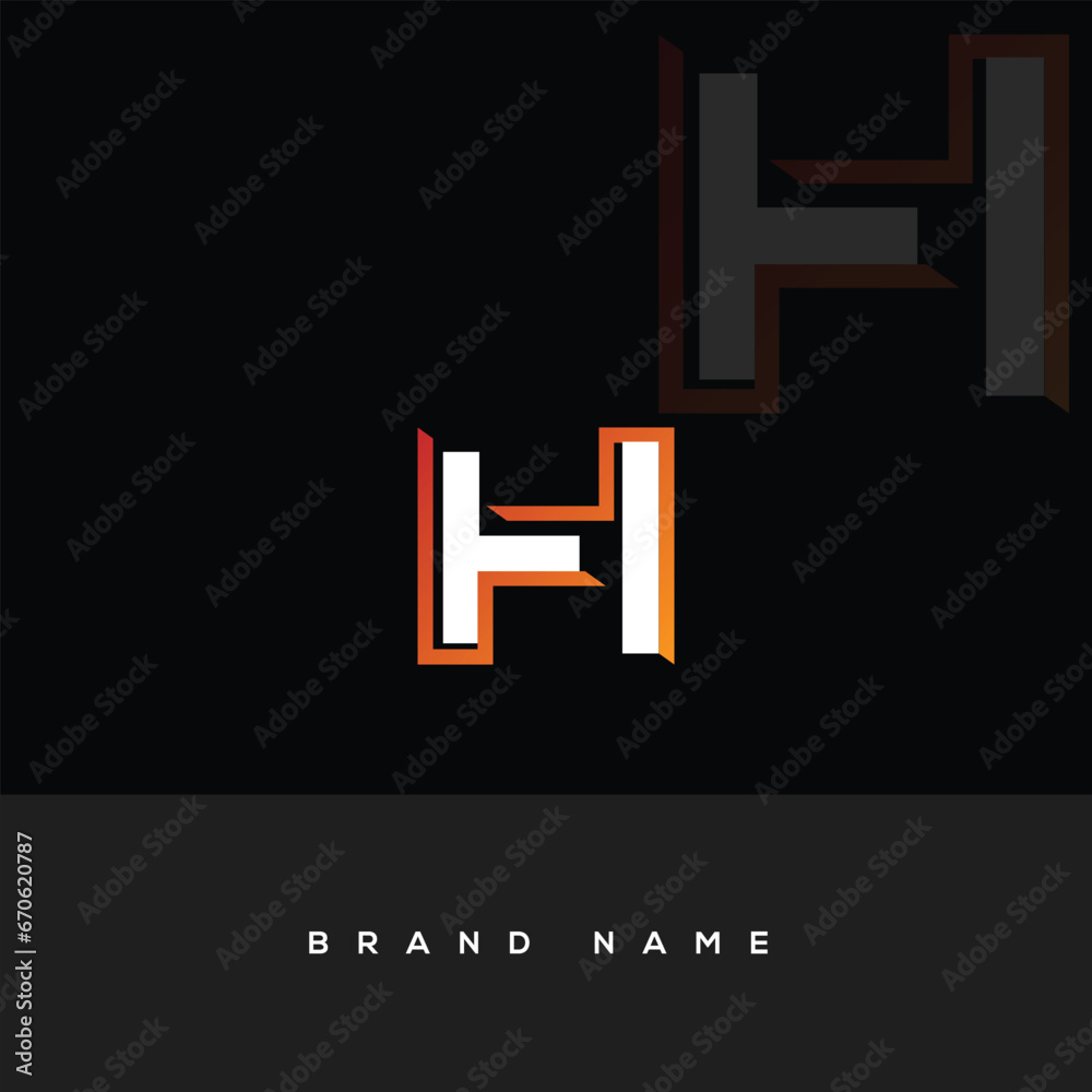 Obraz premium Letter H logo icon design template elements