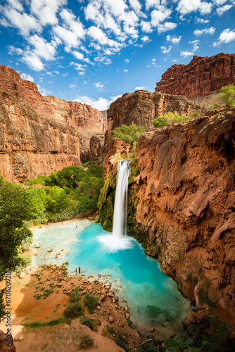 Photos Incredible Natural Turquoise Waterfall in Grand Canyon Arizona