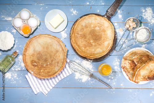 Thin crepes pancakes