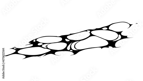 水面の模様のライン_シルエット