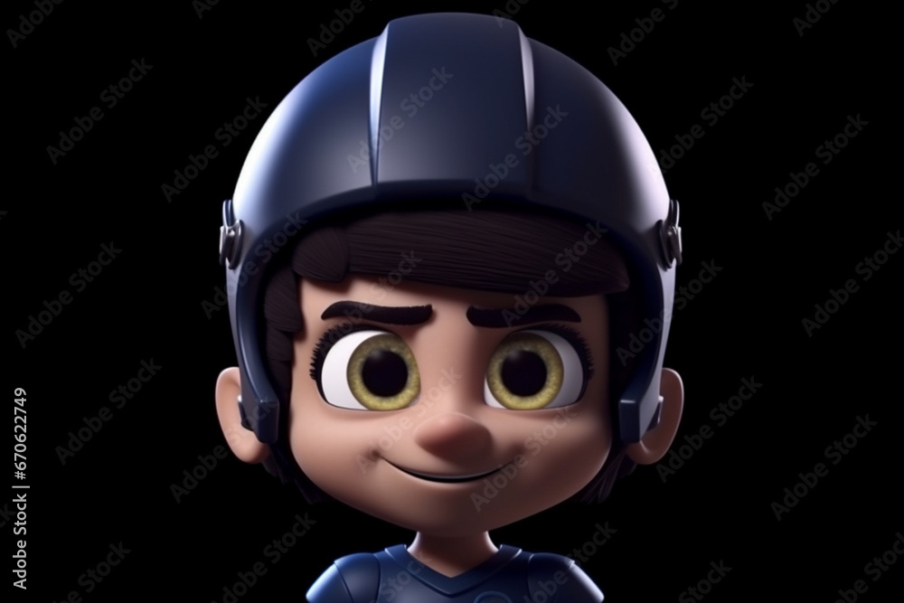 American football player with red helmet and red ball, 3d render American football player with red helmet and red ball, 3d render