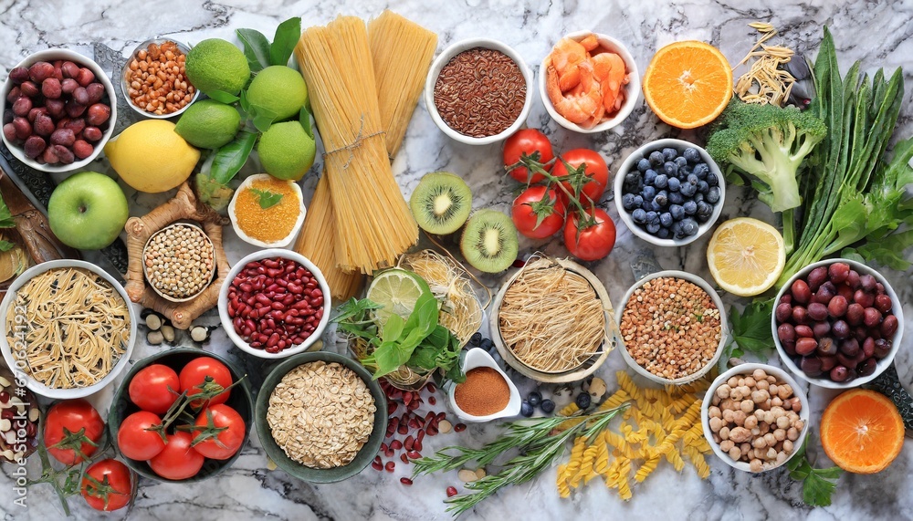 Ingredients for cooking healthy food