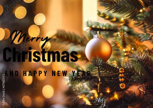 merry christmas card, christmas tree with lights, christmas background © Grau Photographers