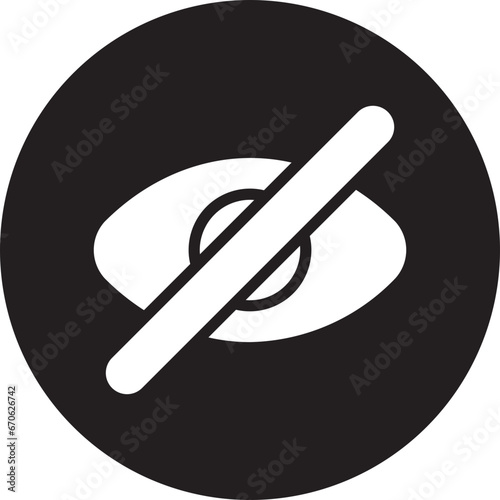 hiding glyph icon