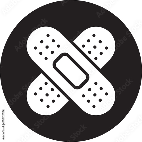 bandages glyph icon