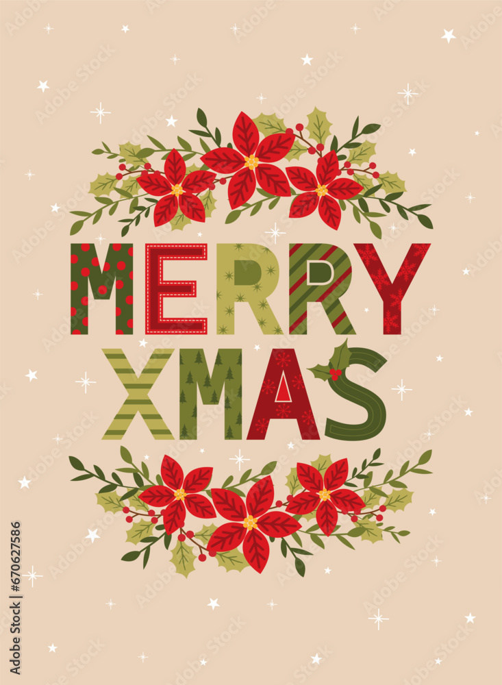 christmas greeting card with poinsettia design christmas greeting card with poinsettia design