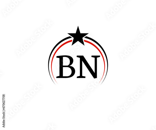 Alphabet Bn Logo Icon, Monogram Bn nb Business Png Logo Star photo