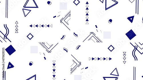 Animation of Blue Geometric Shapes